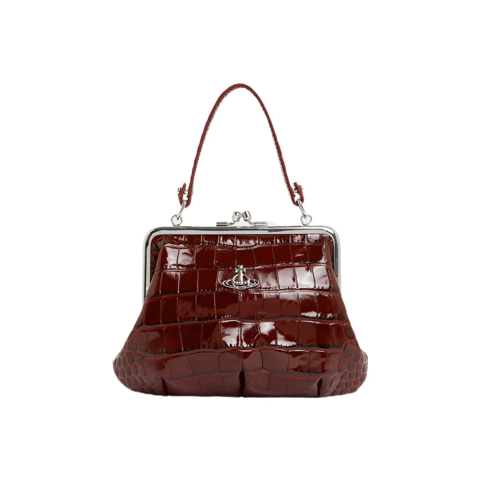 Vivienne Westwood Leather Shoulder Bag, Crossbody Bag, Wallet Women's Burgundy