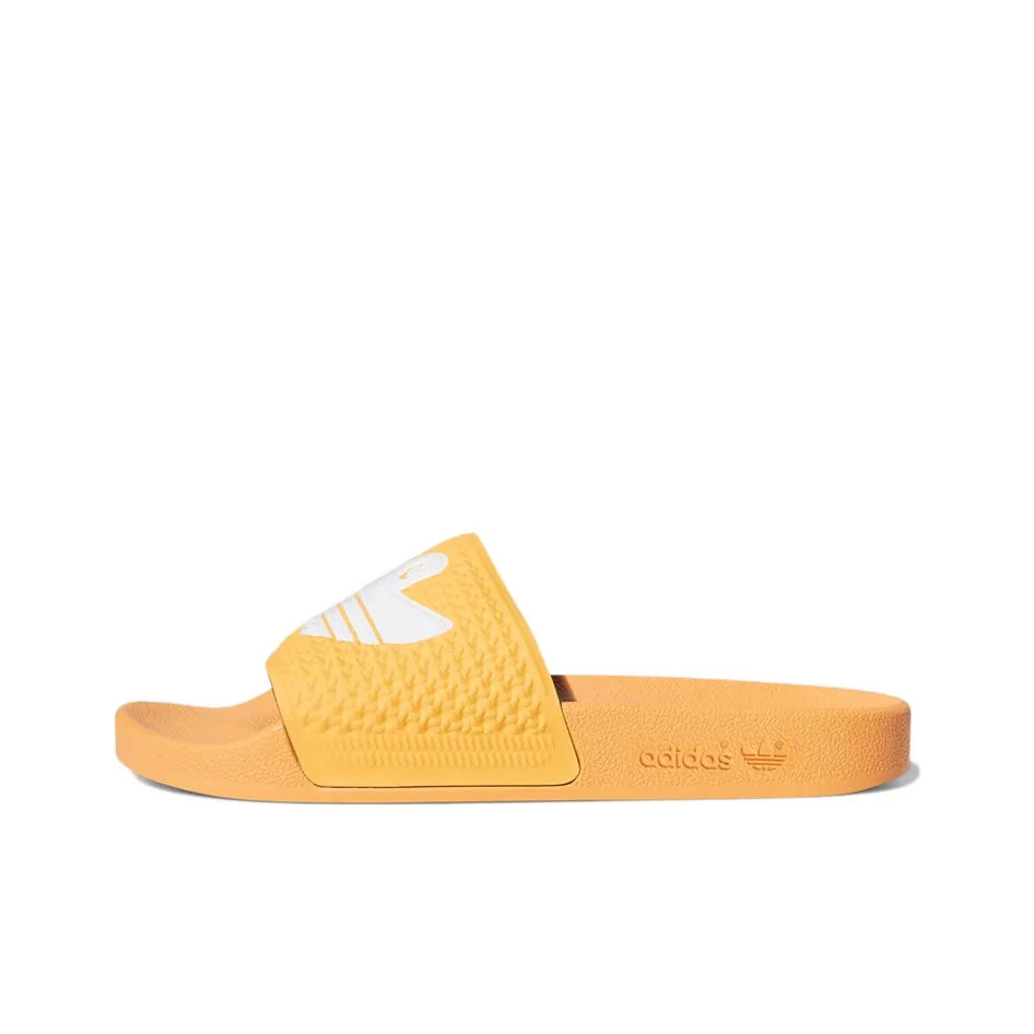 Adidas Originals Shmoofoil Резиновая подошва Противоскользящие Устойчивые к истиранию Слипоны Унисекс Желтый Белый