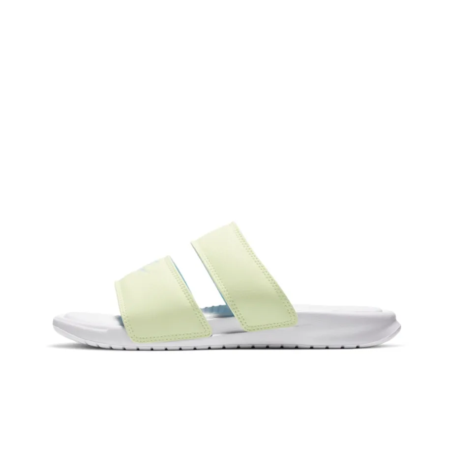 Nike Benassi Duo Ultra Slide White/Yellow Women's