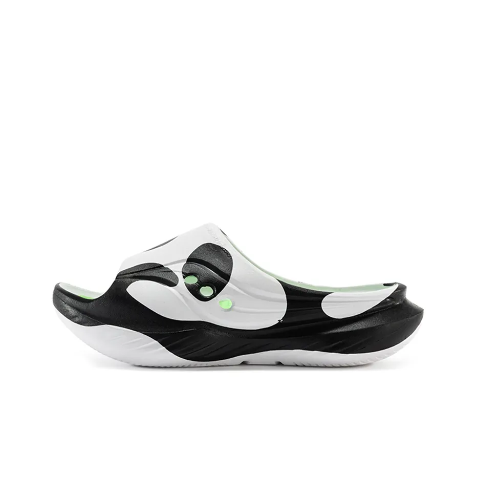 Saucony Cradle Slip Resistant Abrasion Resistant Slide Slippers Unisex White Black