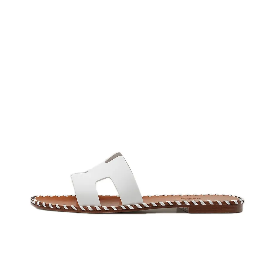 HERMES Oran Quick Dry Slide Slippers Women's White