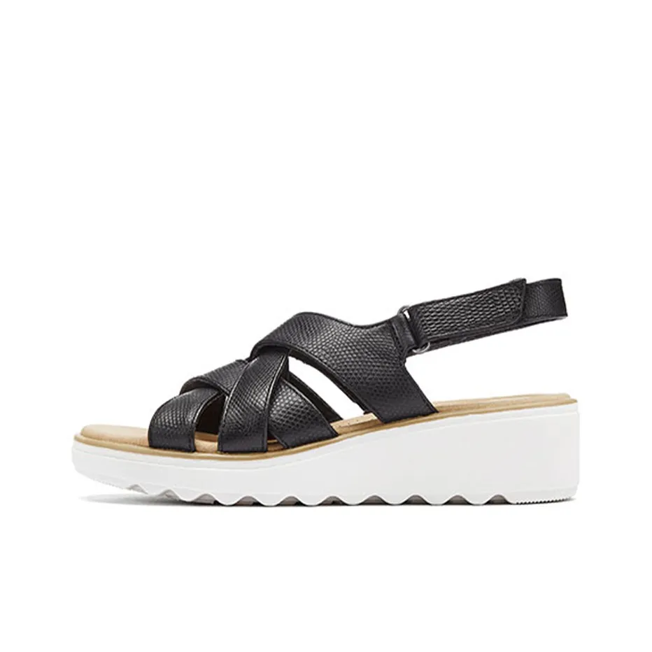 Clarks Stylish Sandals Women's Black Clarks Стильные Сандалии Женские Черные