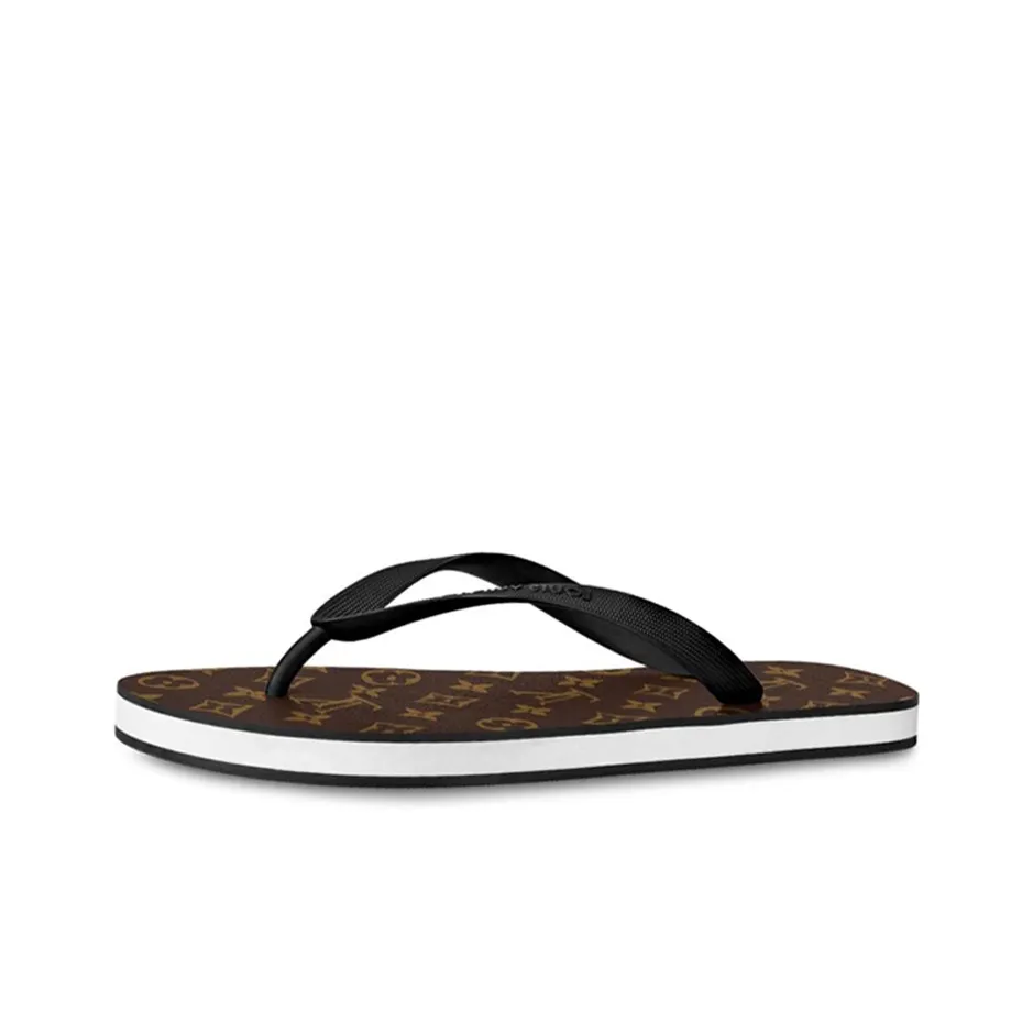 LOUIS VUITTON Molitor Slip Resistant Flip Flops Men's Brown