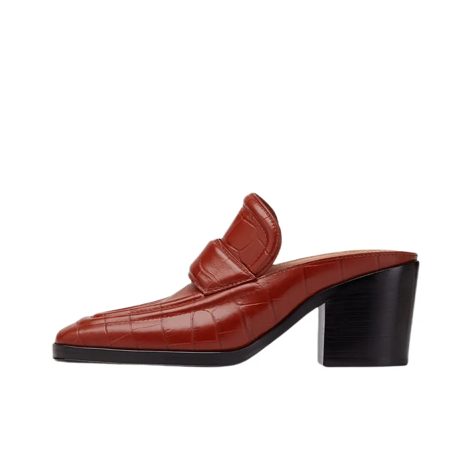 Bottega Veneta Leather Heeled Mules Fandente Women's