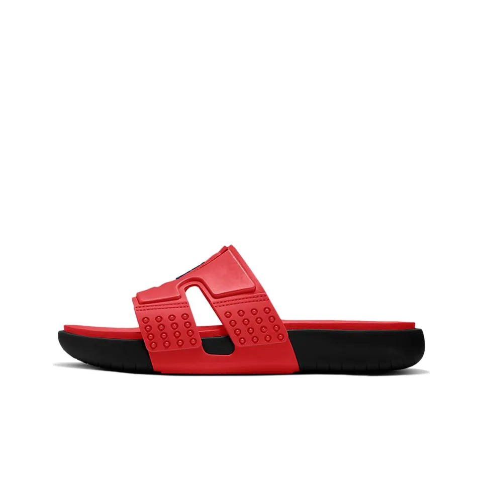 Air Jordan Hydro 8 Colorblock Casual Red Black Slippers 'Red Black'