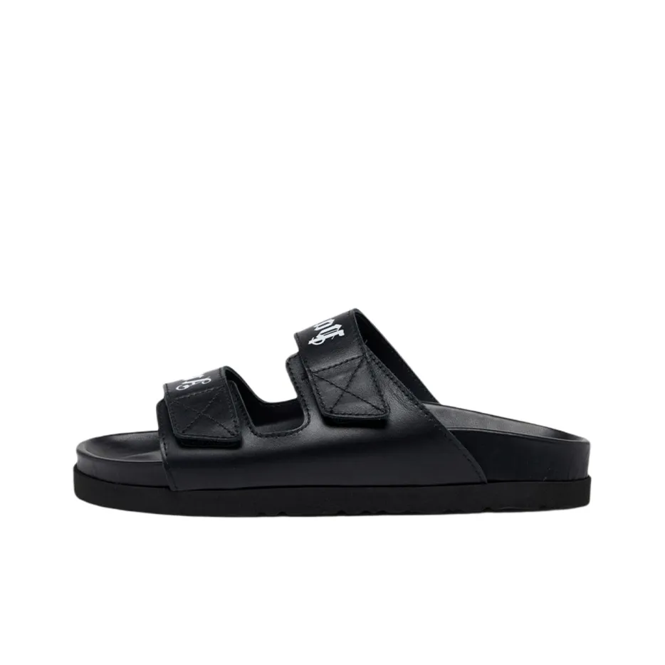 PALM ANGELS Touch Strap Logo Print Slides