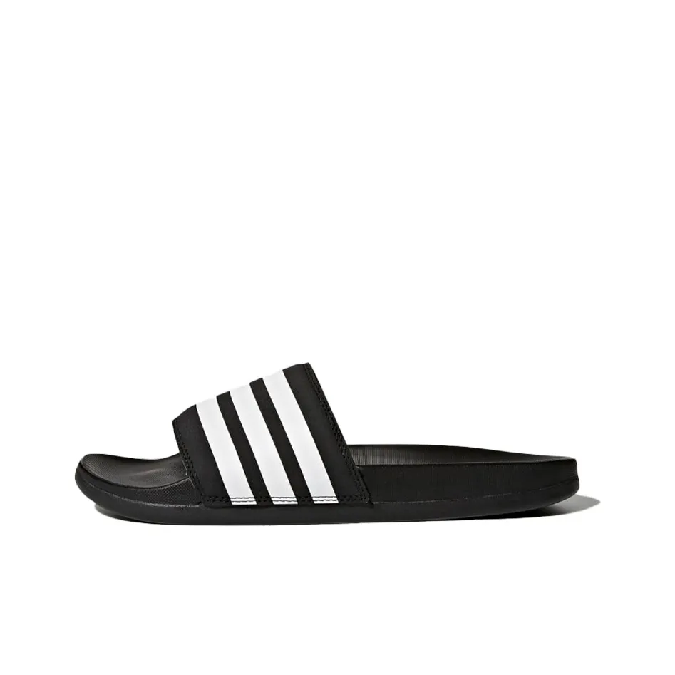 Adidas Adilette Comfort Slides 'Core Black White' Women's