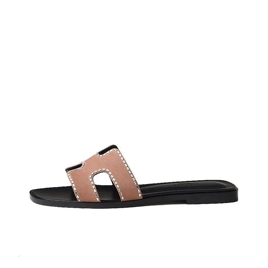 HERMES Oran Slide Slippers Women's Pearlescent Rose
