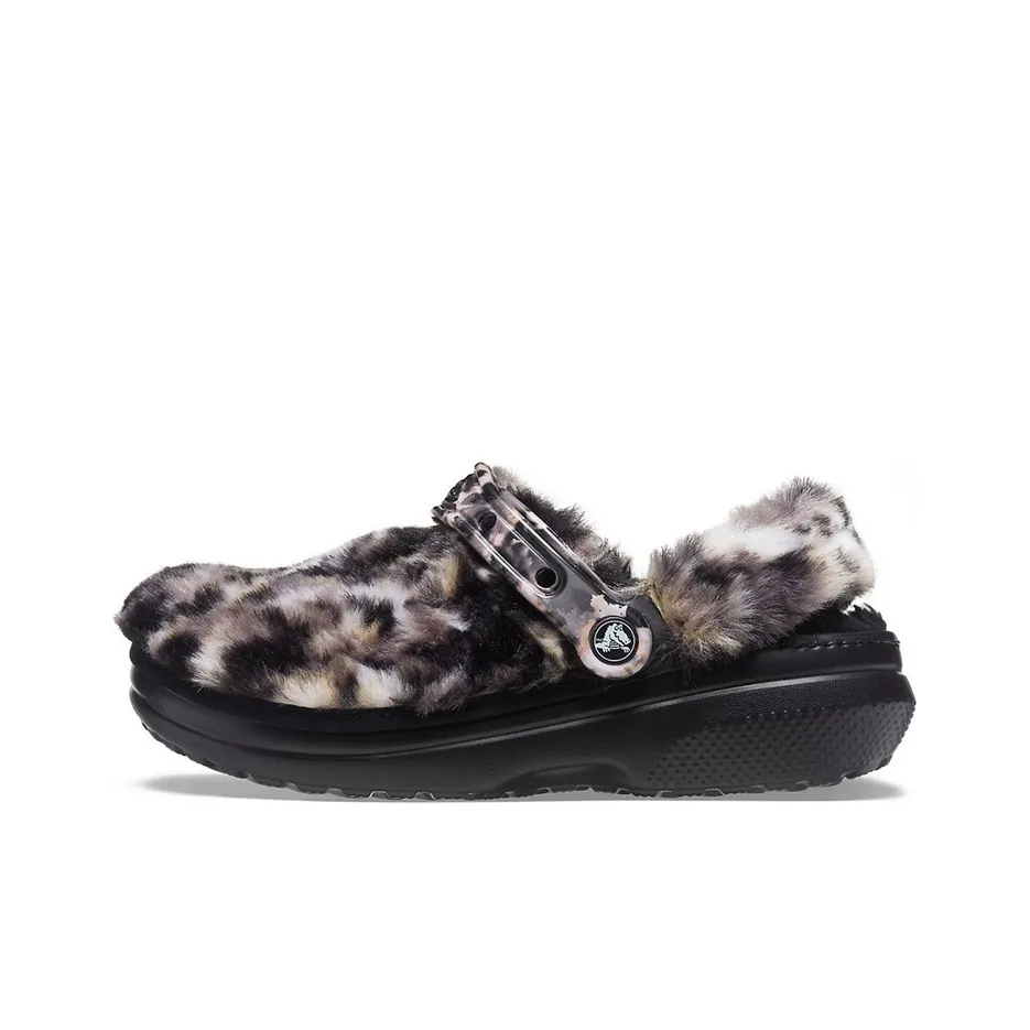 Crocs Classic Fur Sure 'Lined Animal Oreo' Women's