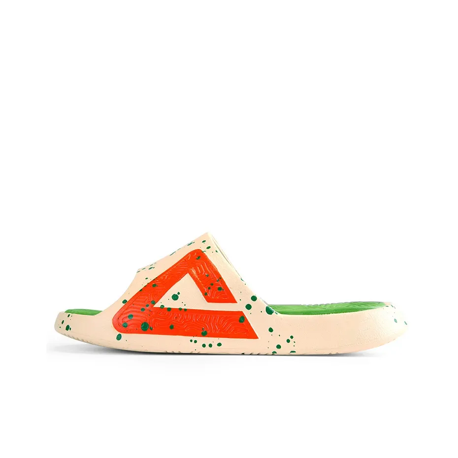 PEAK Quiet Slide Slippers Men's Beige Yellow Fruit Green