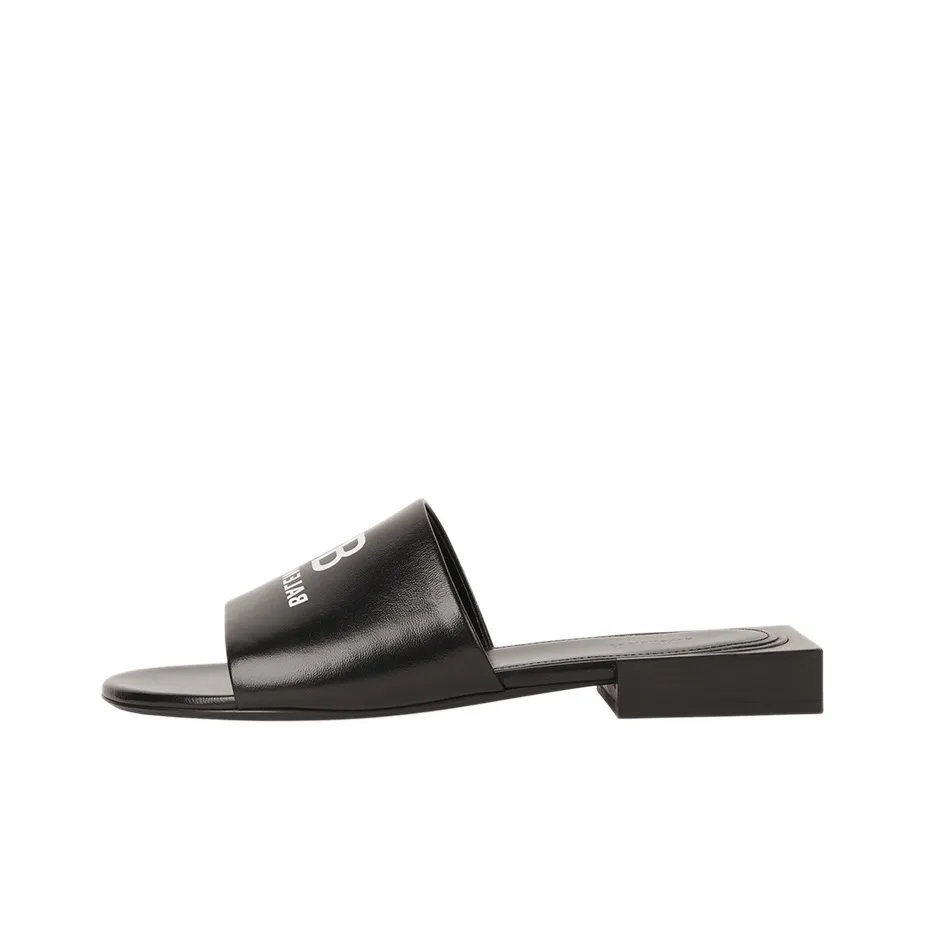 Balenciaga Box Slide Slippers Women's Black
