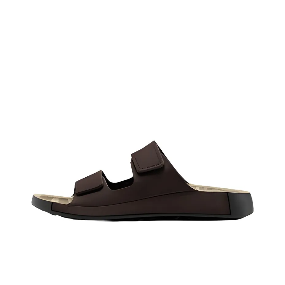 Ecco Massage Antibacterial Quick Dry Slide Slippers Men's Mocha