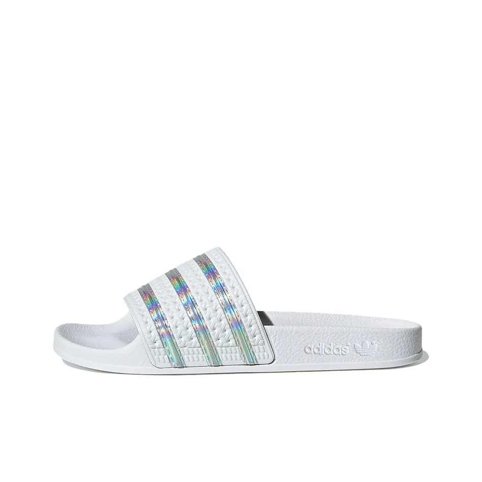 Adilette Women's Adidas Originals Slide 'White Iridescent' Women's