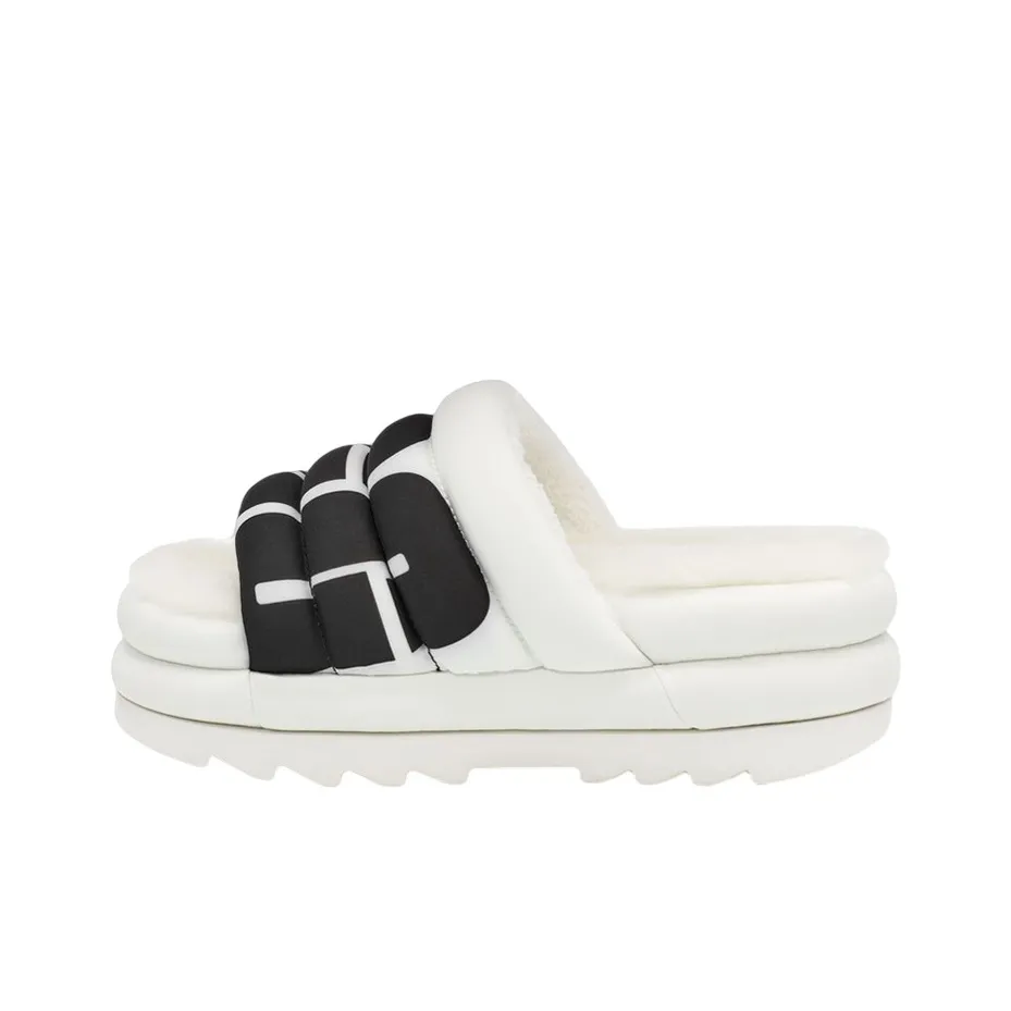 UGG Maxi Slide Logo White Women's