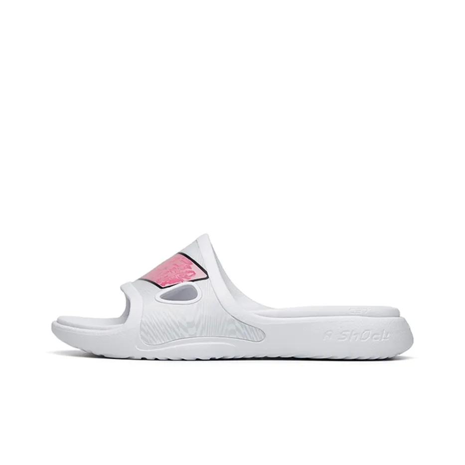 Anta Basketball Collection Rubber Sole Slide Slippers Men's White Red Yellow