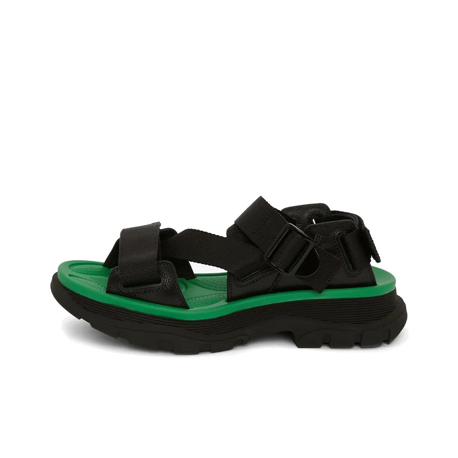 Alexander McQueen Tread Beach Sandals Women's Black Green