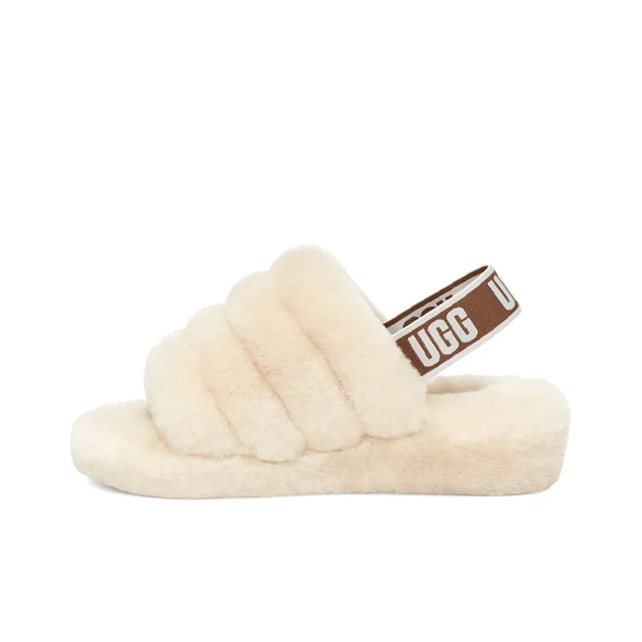 UGG Fluff Yeah Slides White Women's