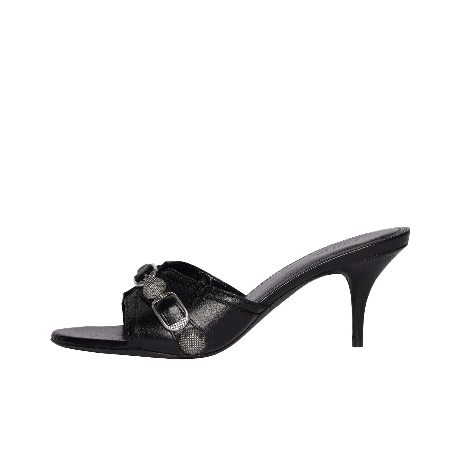 Balenciaga Cagole Sandals 'Leather Black' Women's