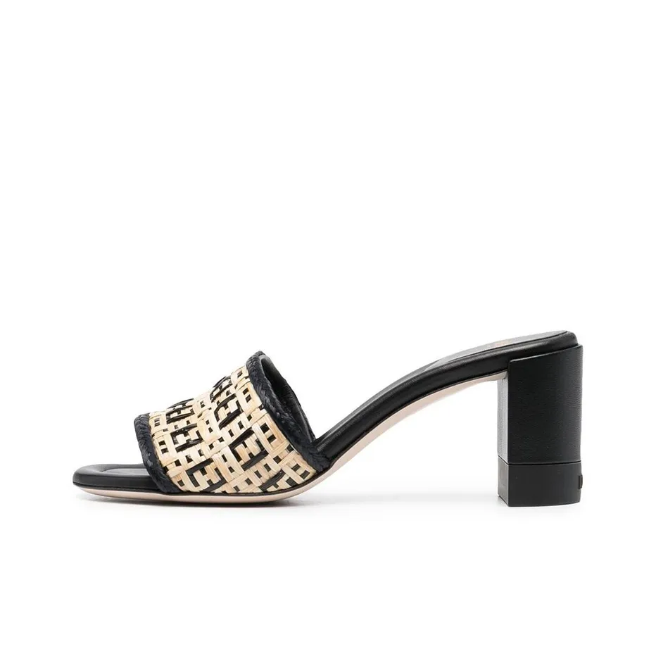 FENDI Antibacterial Slide Slippers Women's Black
