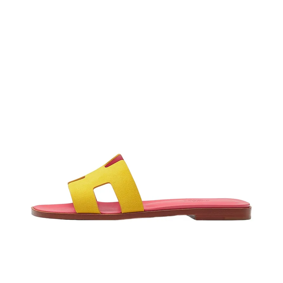HERMES Oran Slip Resistant Slide Slippers Women's Gravel Yellow