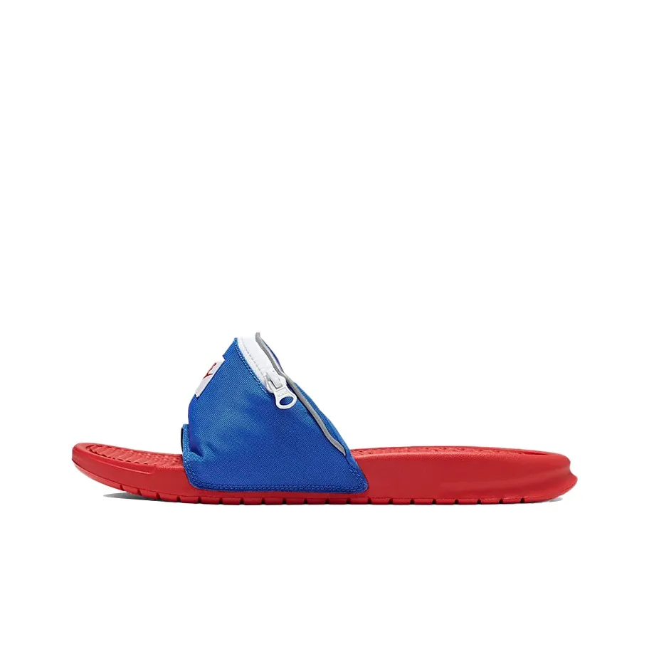 Nike Benassi JDI Резиновая подошва Тихий Slip Resistant Тапочки Унисекс Синий