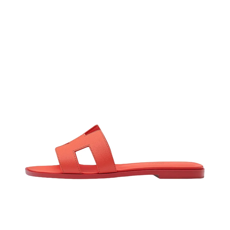 HERMES Oran Stylish Sandal Women's Orange Red