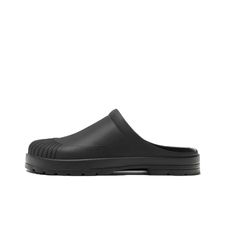 ZARA Closed Toe Slippers Men's Black