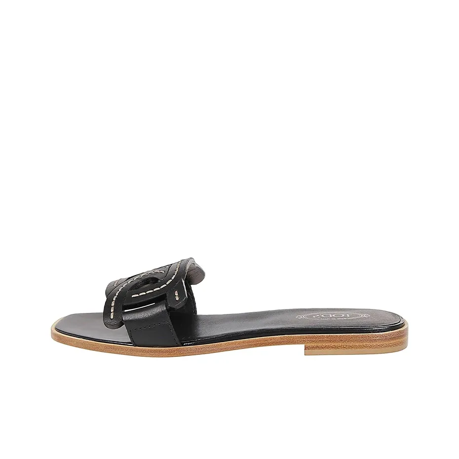 TOD'S Woven Logo Slide Sandals