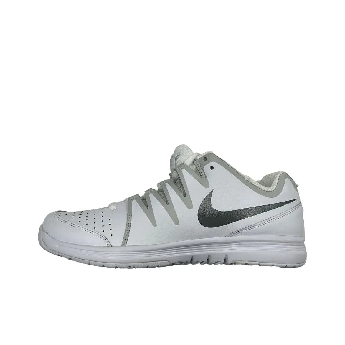 Nike Vapor Court Cushioning Anti Slip Wear Resistant Breathable Lightweight Coverage Low Top Tennis Shoes Men's White