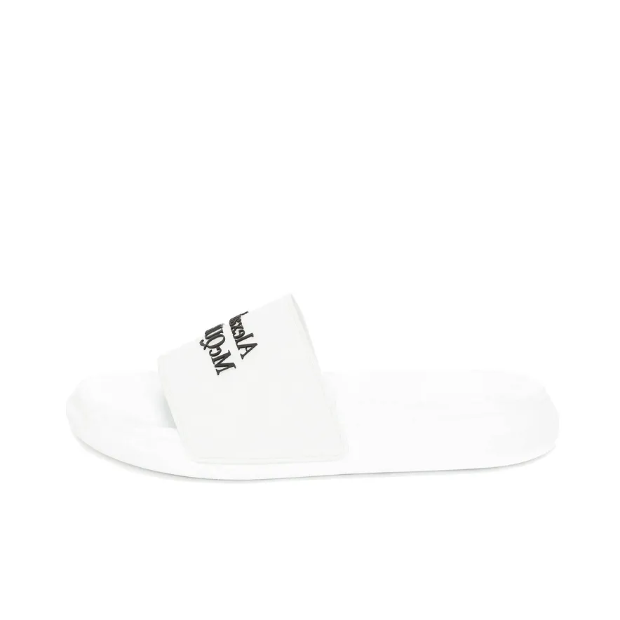 Alexander McQueen Pool Slide White Black