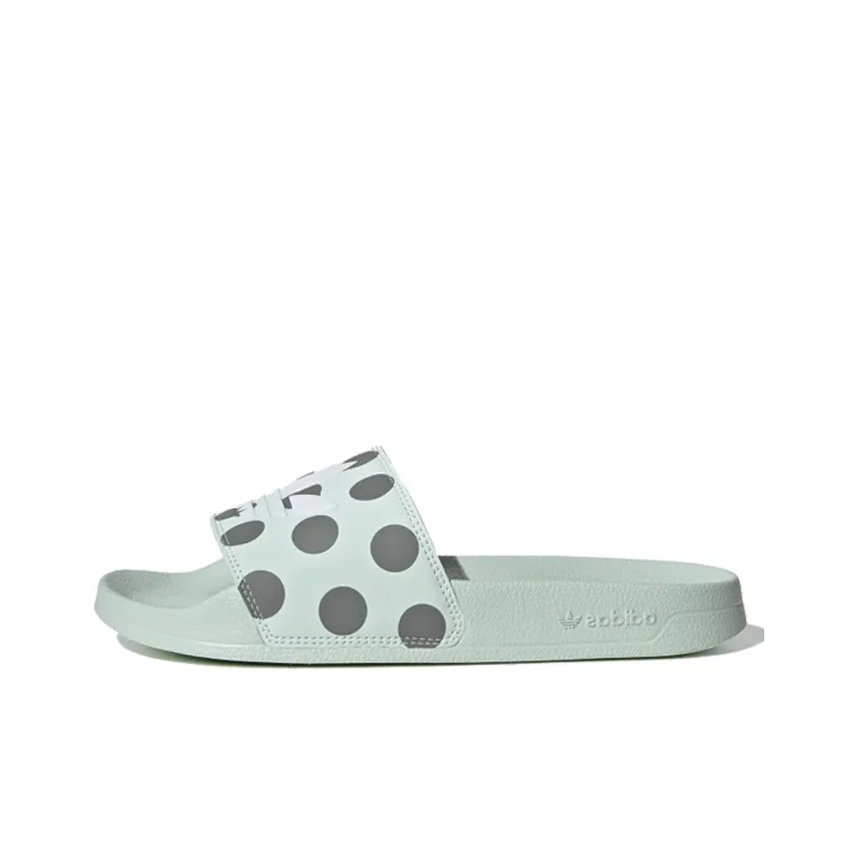 Adidas Adilette Slides 'Dash Green Polka' Women's