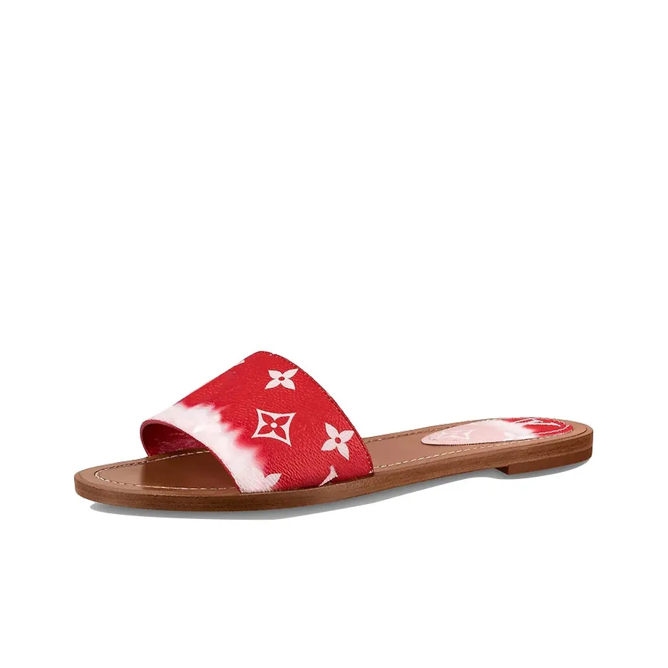 LOUIS VUITTON Lock It Slides 'Red Monogram' Women's