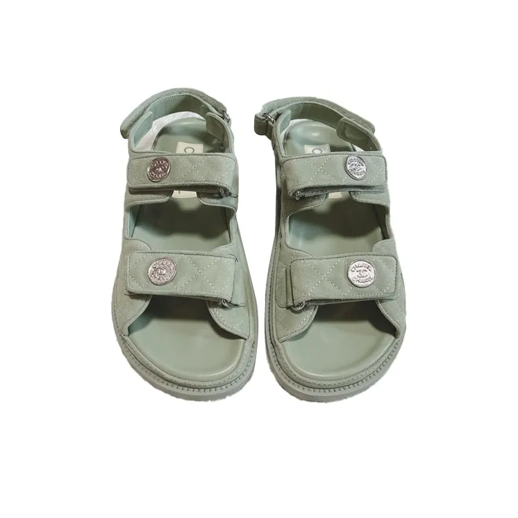 CHANEL Stylish Sandals Women's Green