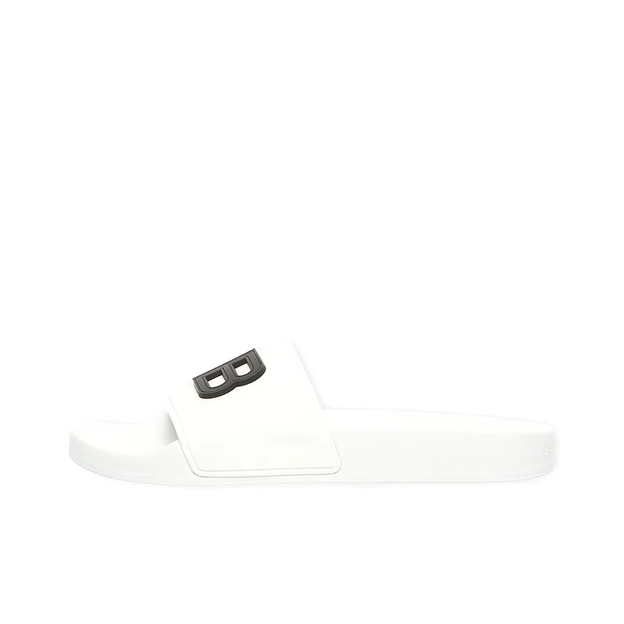 Balenciaga Pool Slides 3D Bb Logo 'White' Women's