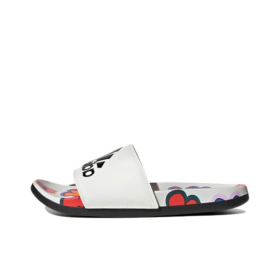 Adidas Adilette Comfort Slides 'Off White Core Black' Women's