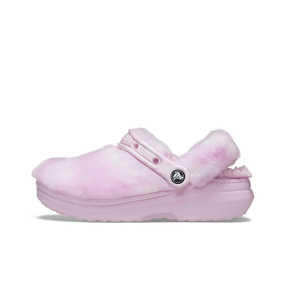 Crocs Classic Fur Sure Clogs Ballerina 
Pink White
