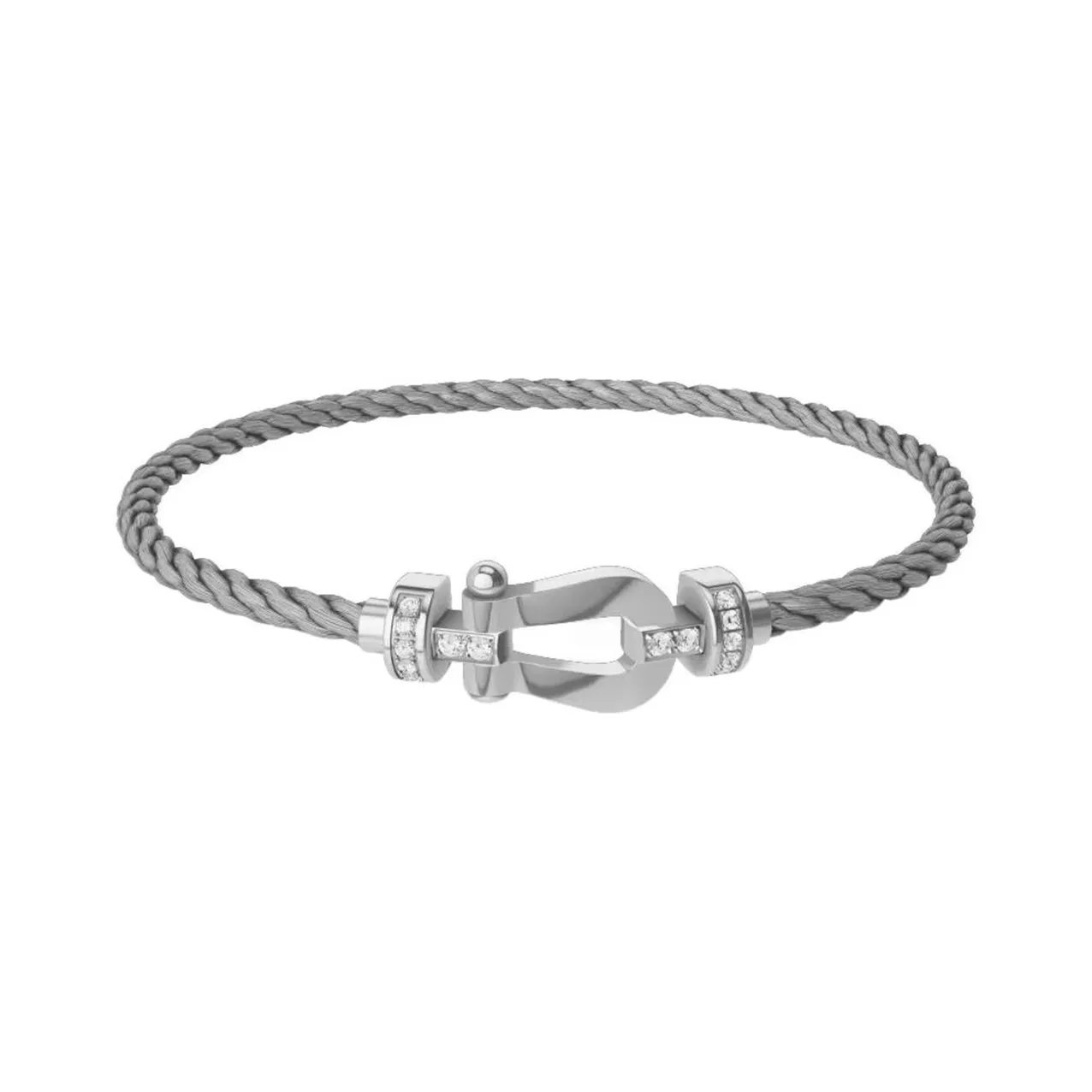 FRED 18K White Gold, Diamond Bracelets Men's Silver