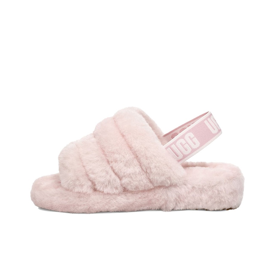 Gets Cozy for Christmas in Maroon Velour Jumpsuit and Fluffy Ugg Sandals