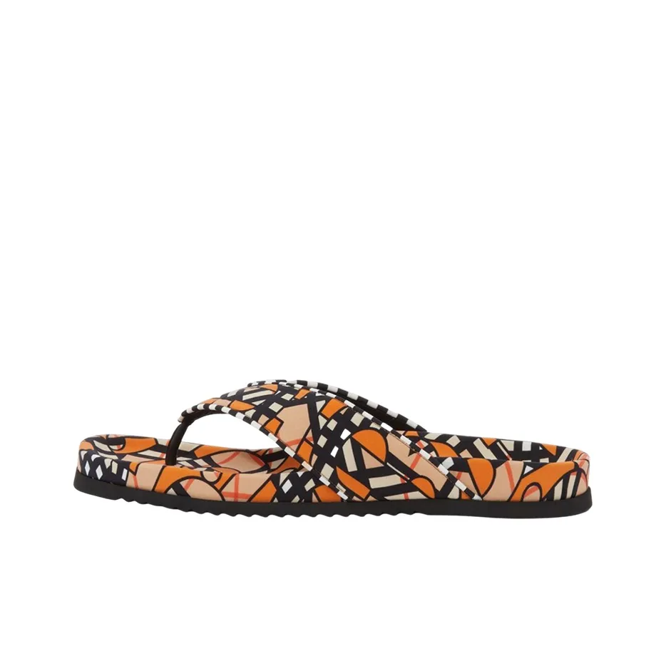 Burberry Monogram Print Sandal Orange White