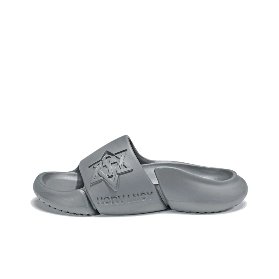 NORVINCY Slide Slippers Unisex Silver/Gray