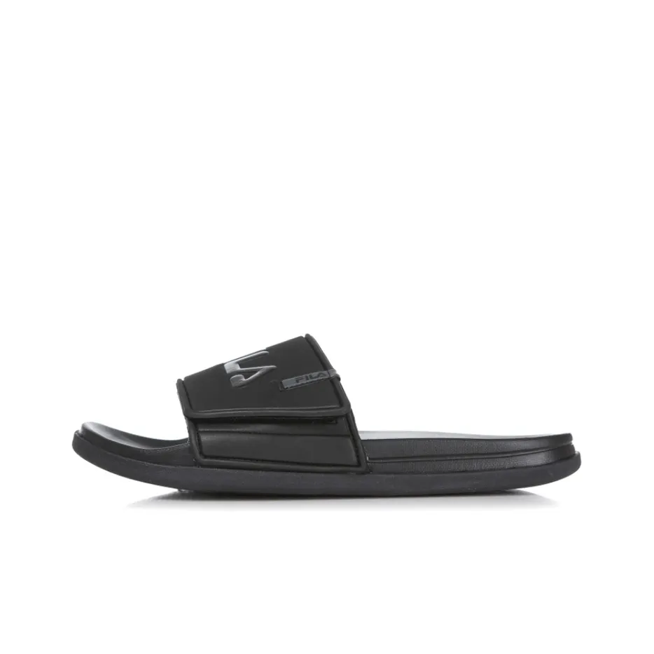 FILA Velcro Sports Slippers Black Korean Version