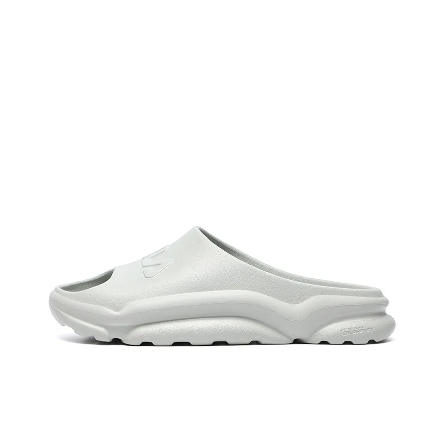 FILA Swim Retro Slides Rubber Sole Quick Dry Slide Slippers Men's Stone Gray