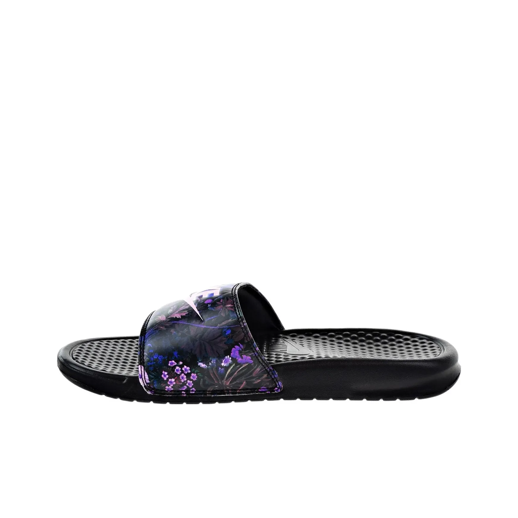 Nike Benassi Jdi Print Floral Women's 'Black Purple' Women's