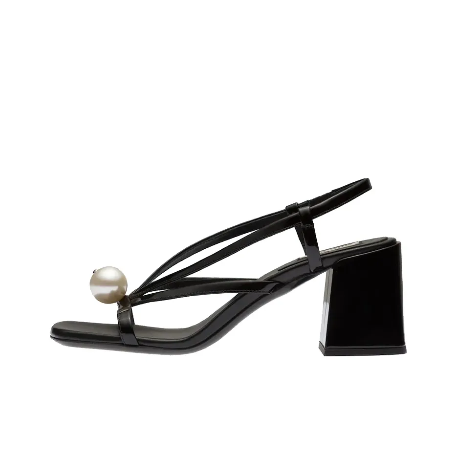 MIU MIU One Strap Sandals 6.5cm Women's Black
