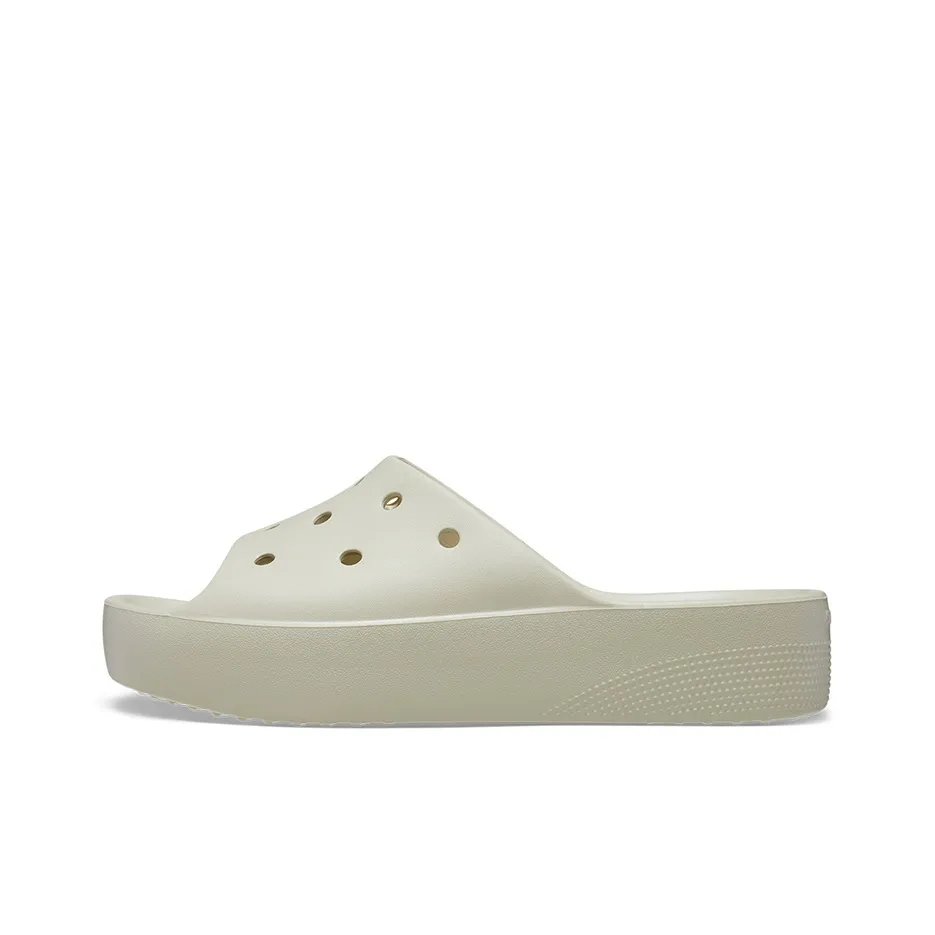 Crocs Classic Platform Slide 'Bone' Women's