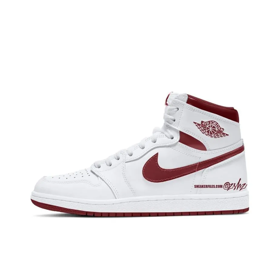 JORDAN Air Jordan 1 Винтажные баскетбольные кроссовки High Top Белый Красный Мужской
