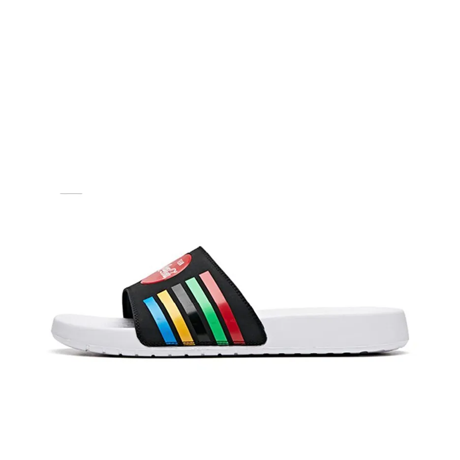 Coca Cola x Anta Life Collection EVA Slide Slippers Men's Left Black Right Red