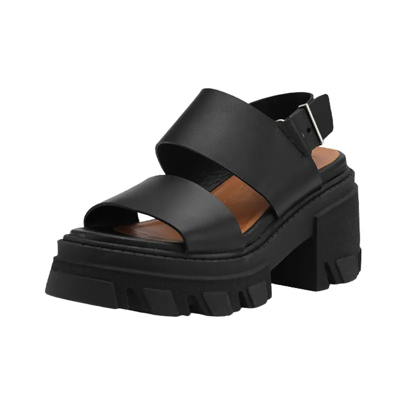 GANNI Cleated Leather Sandals