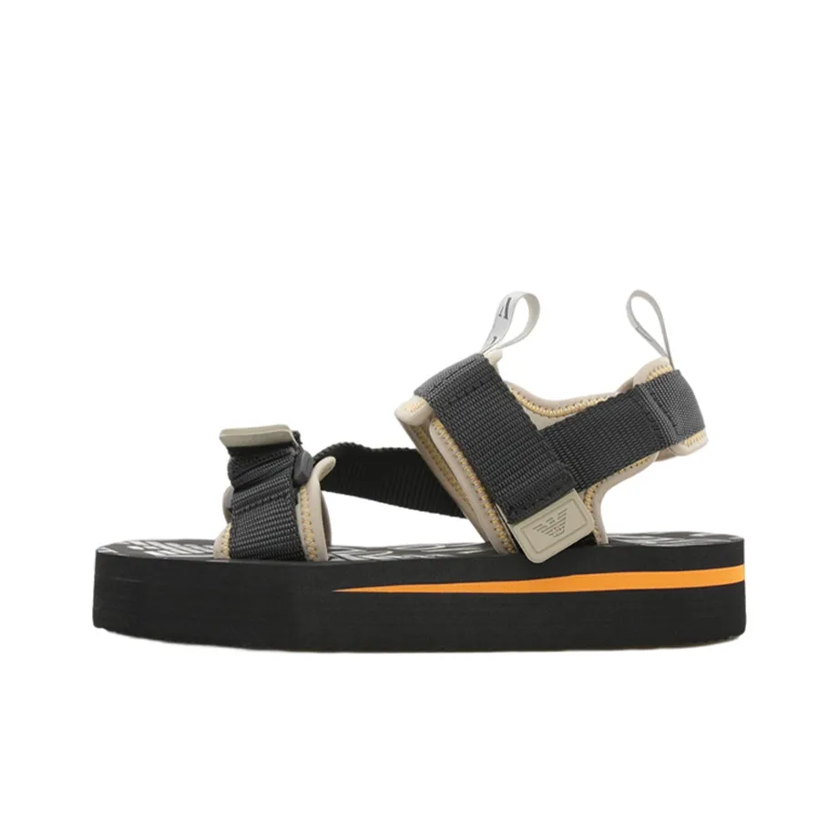 EMPORIO ARMANI One Ремешок Сандалии Мужские Черные Серые Апельсиновые