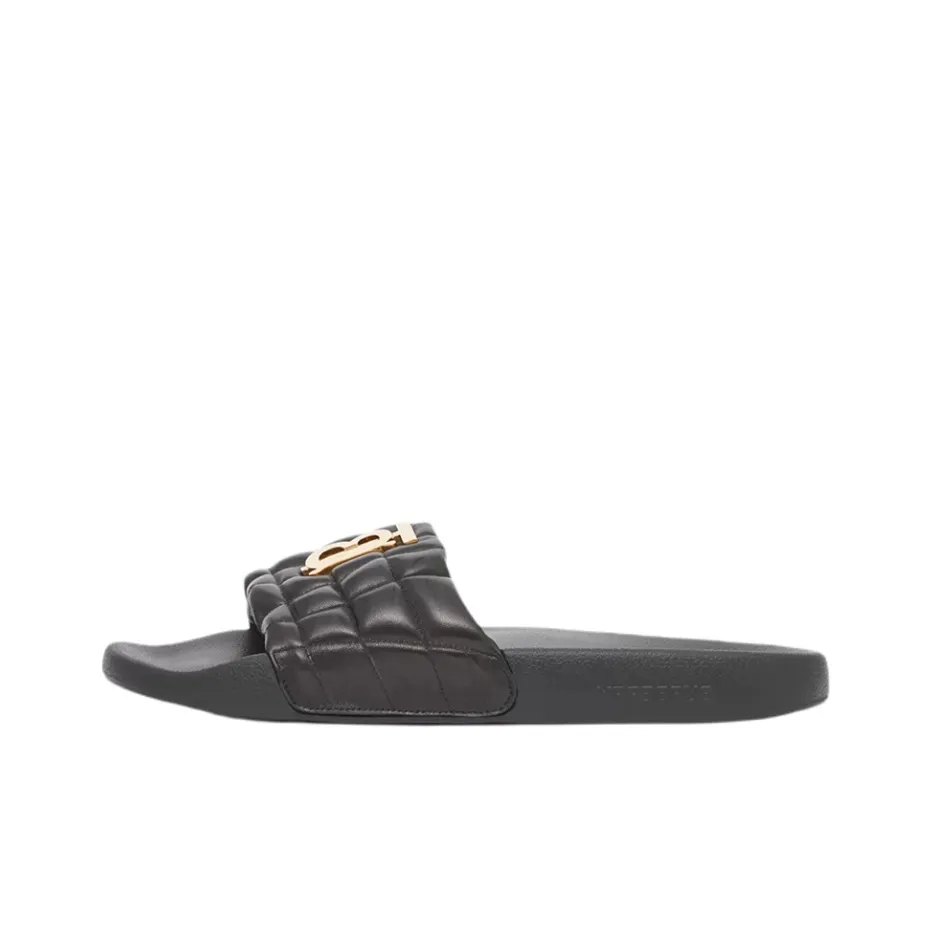 Burberry Other Abrasion-Resistant Slide Slippers Women's Black